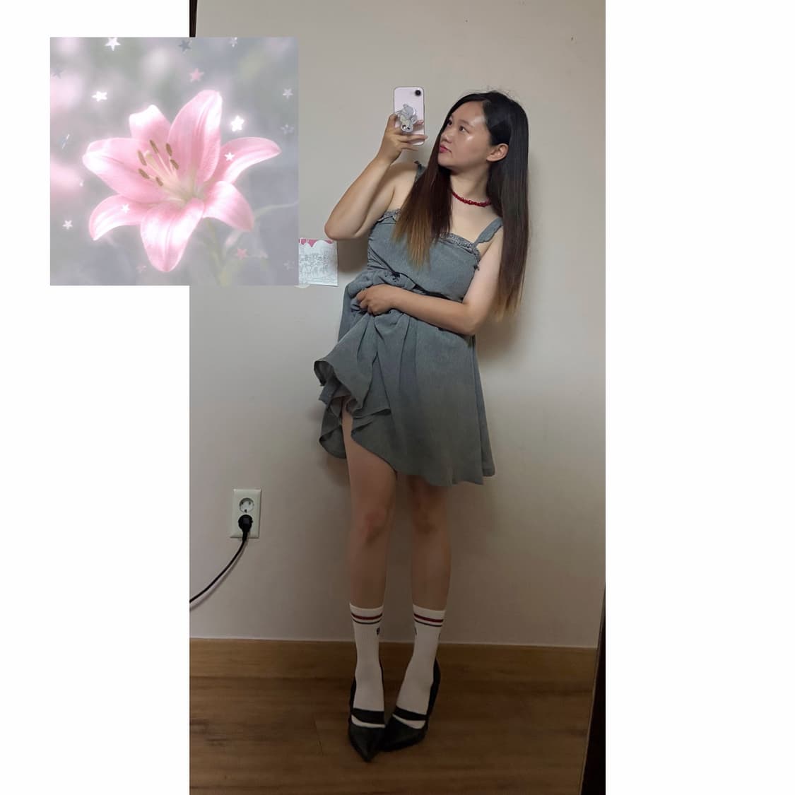 Gray frill sleeveless ops 🖨️  상품이미지7