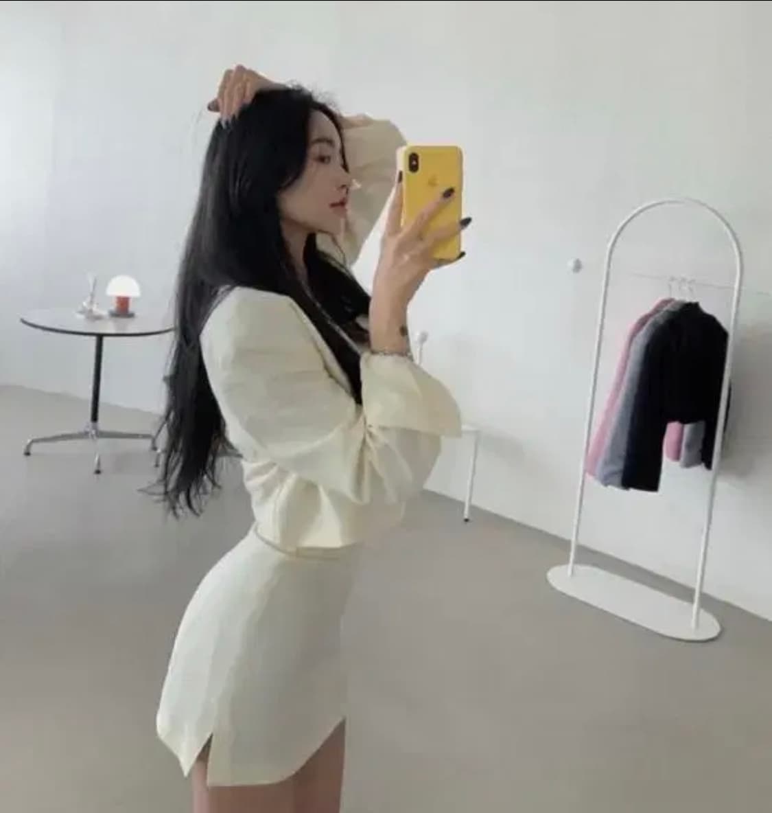 [새상품]페일제이드 레몬옐로우 셋업 크롭자켓 상품이미지4