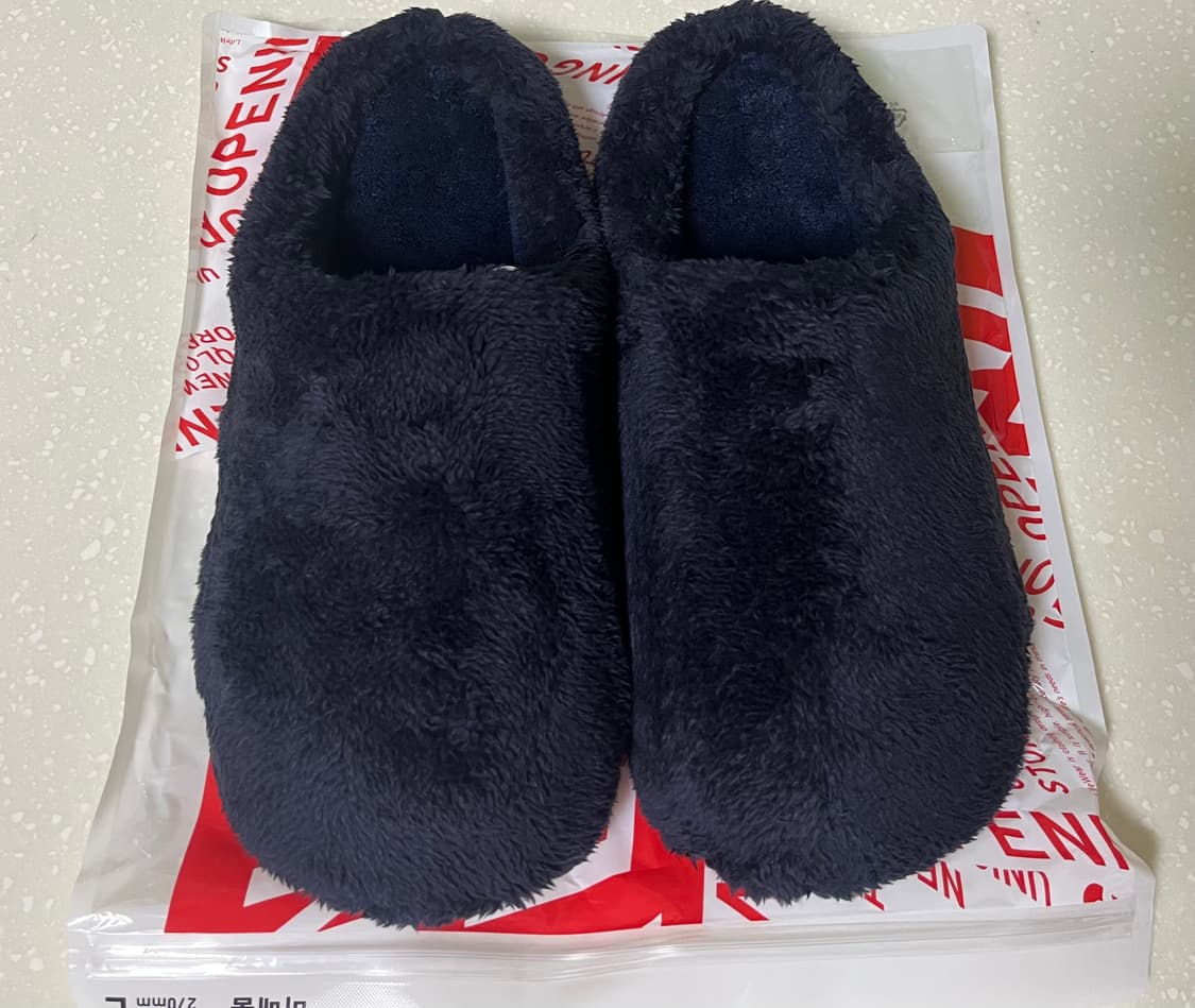 유니클로 룸 슈즈 네이비 270mm 새상품 상품이미지1