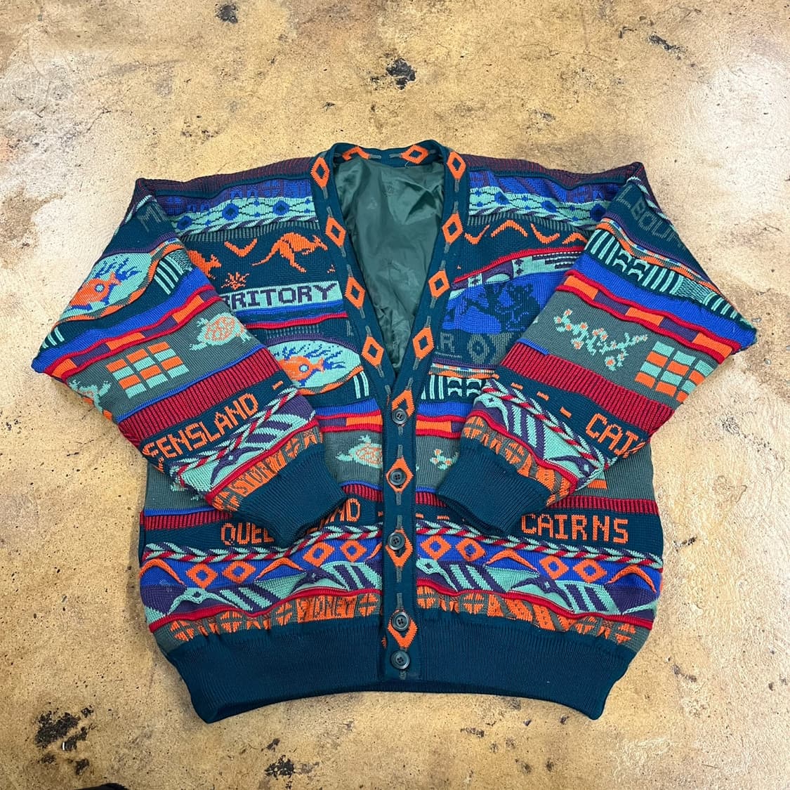 [정품] 빈티지 패턴 울 니트가디건 b18 상품이미지2