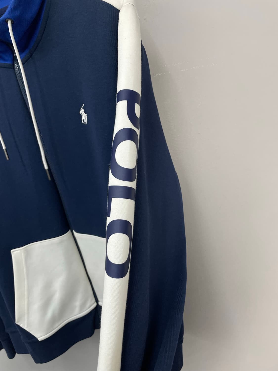 폴로 랄프로렌 네이비 블루 배색 후드집업 H1603 상품이미지4