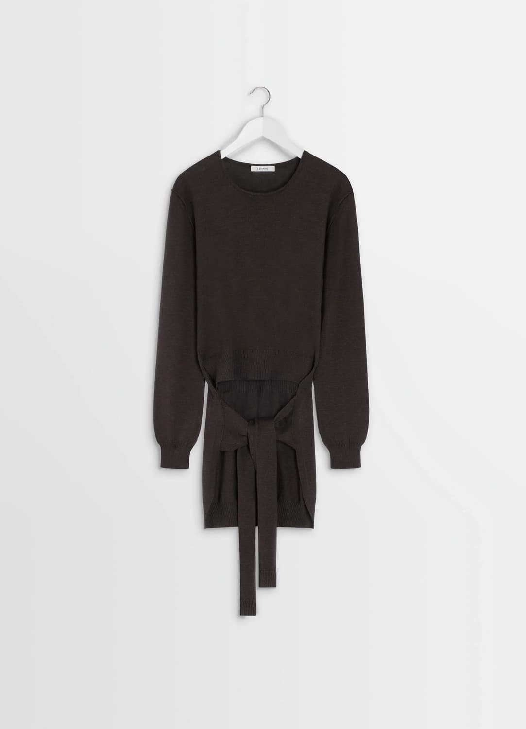 [XS,S,M]르메르 25fw 트롱프 뢰유 크루넥 니트/다크 카카오 상품이미지5