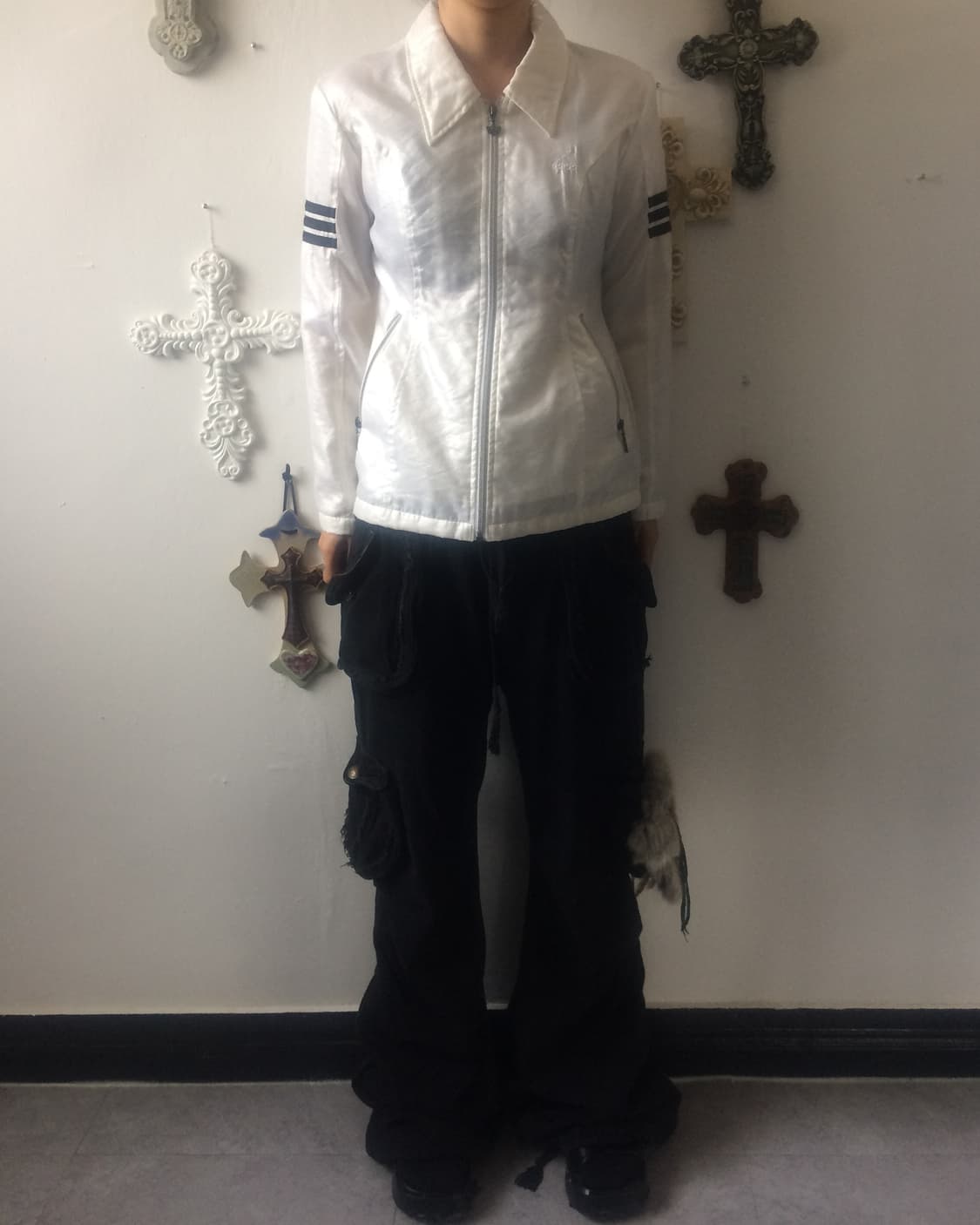 Adidas glossy zip up 상품이미지5