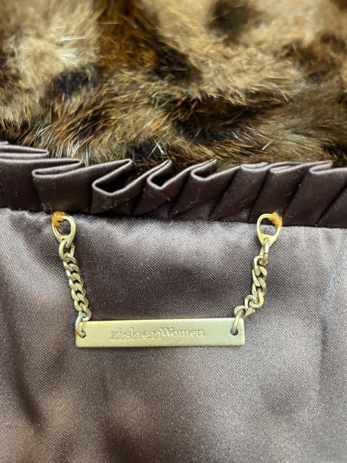 Zishen 레오파드 밍크 코트 상품이미지3