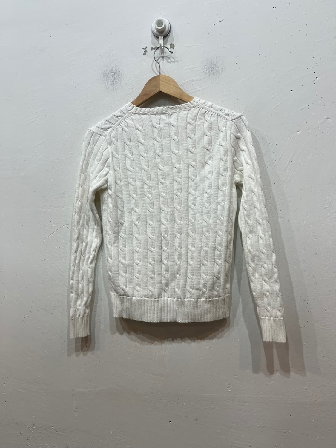 폴로랄프로렌 여성 코튼 케이블 니트 화이트 S 상품이미지3