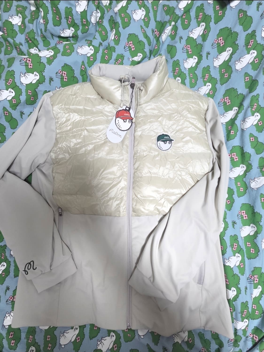 (말본골프정품, 새상품)남성 다운 자켓 아이보리 L 상품이미지8