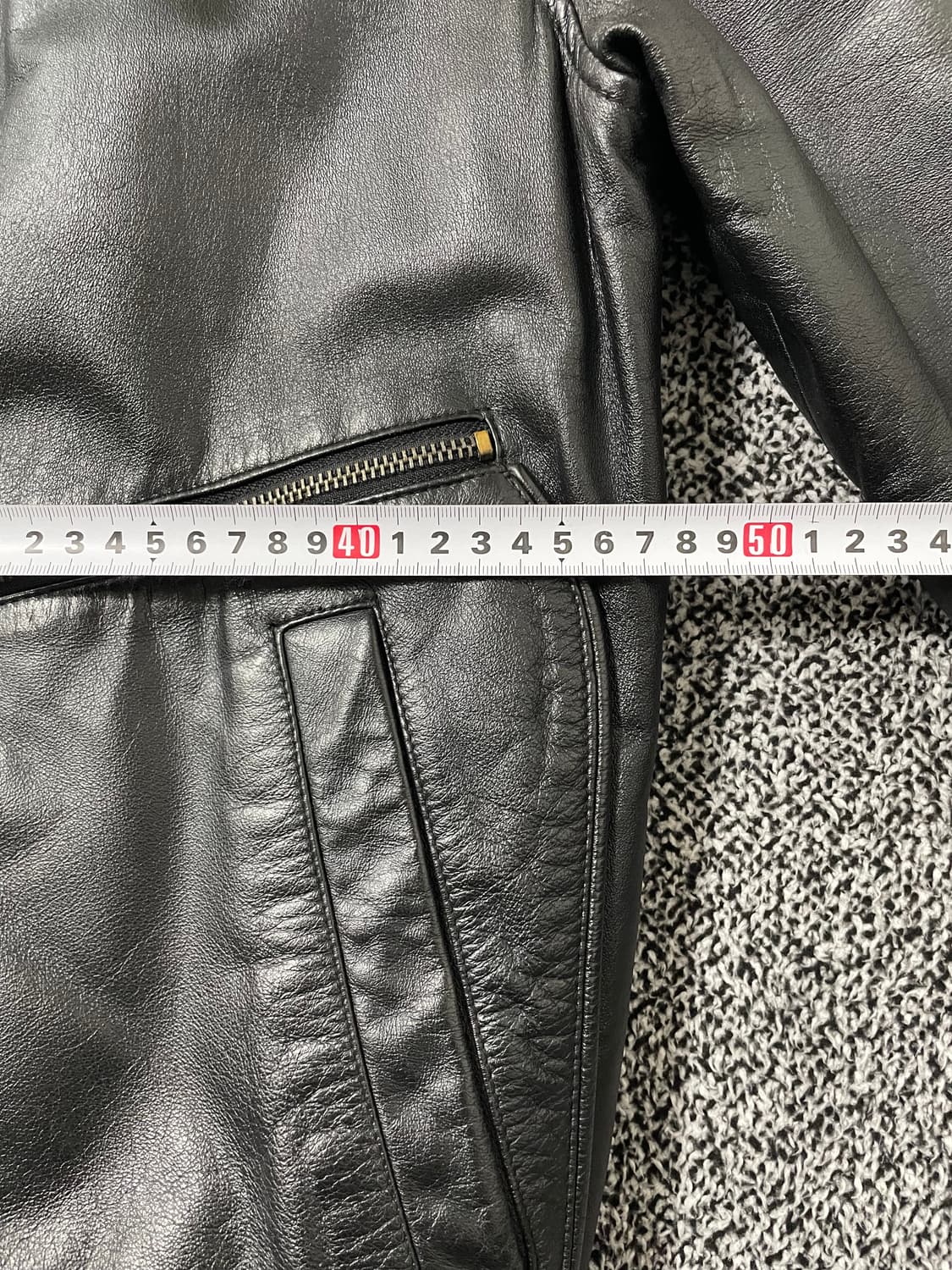 빈티지9. ASK 에스크 소가죽 자켓 퍼 탈부착 누빔 라이더 점퍼 레더 상품이미지6