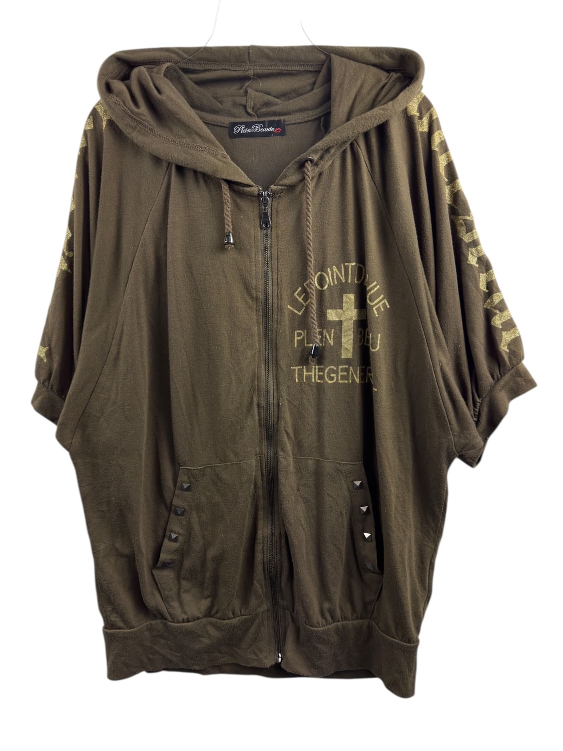 JPN 갸루 Y2K 가오리핏 반팔후드집업1526 상품이미지2