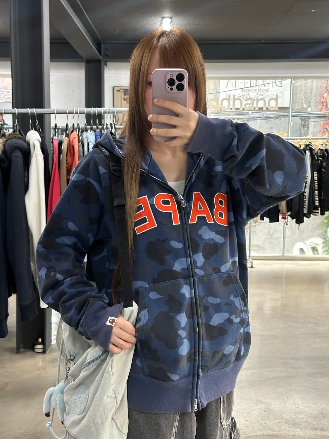 베이프 1st컬러카모 풀 후드집업 청계 상품이미지1