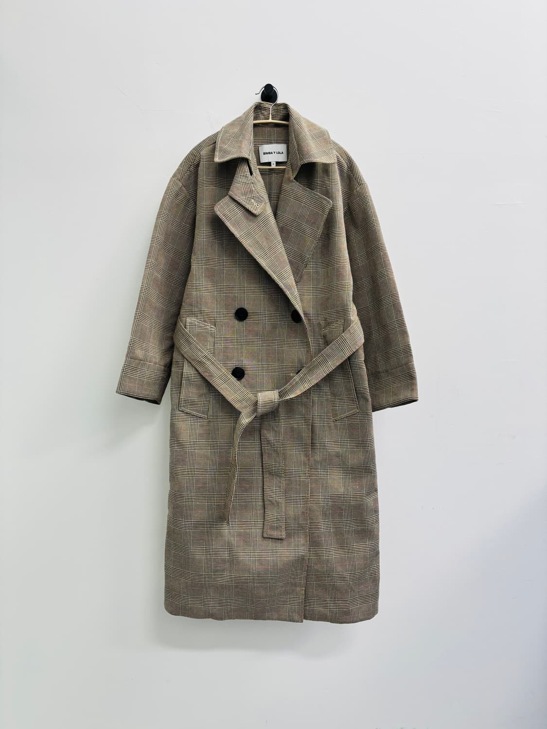 빔바이롤라 (BIMBA Y LOLA) 네온 라이닝 체크 트렌치코트 상품이미지1