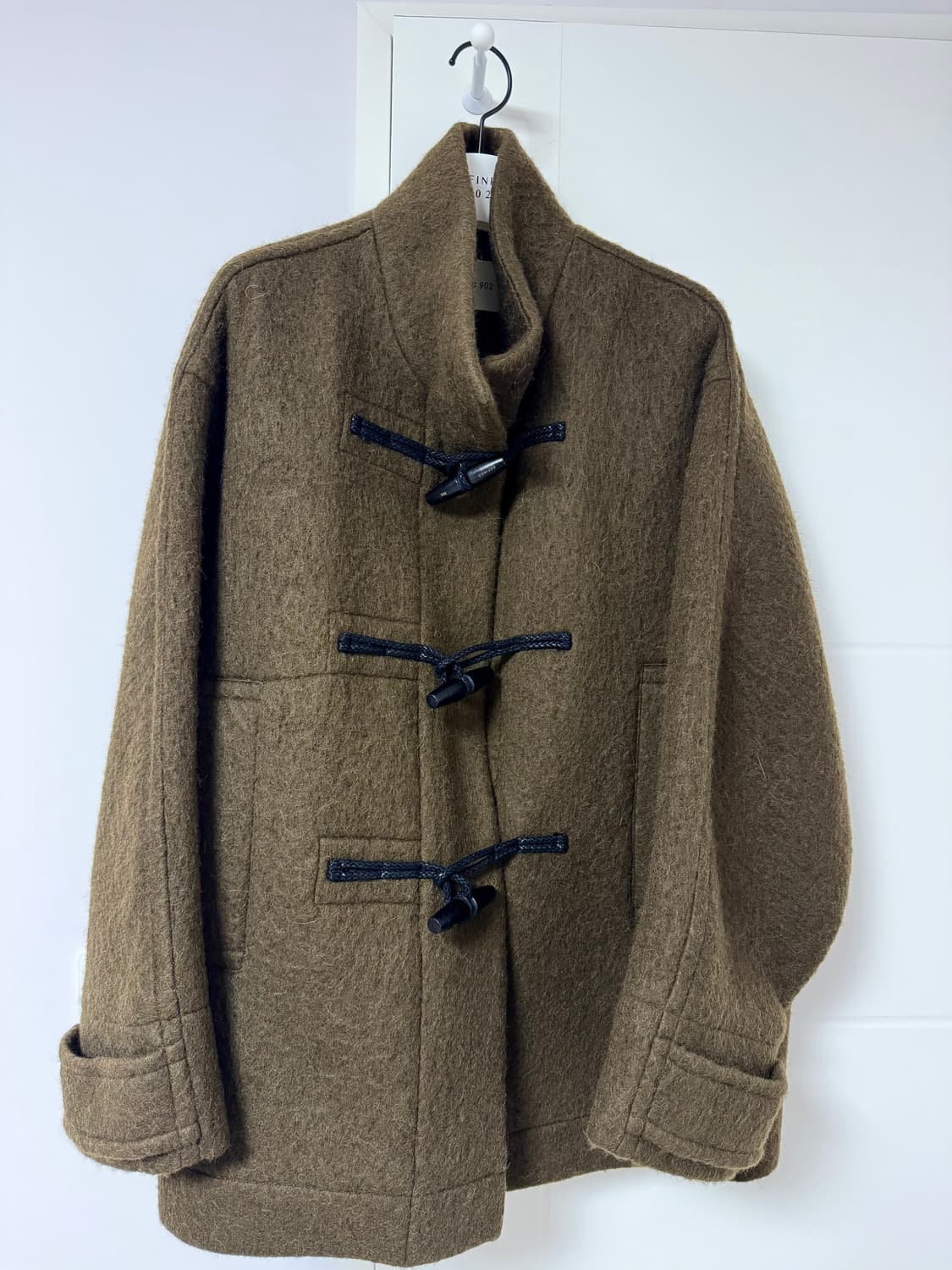 리파인드902 헤어리 울 더플 하프코트 상품이미지5