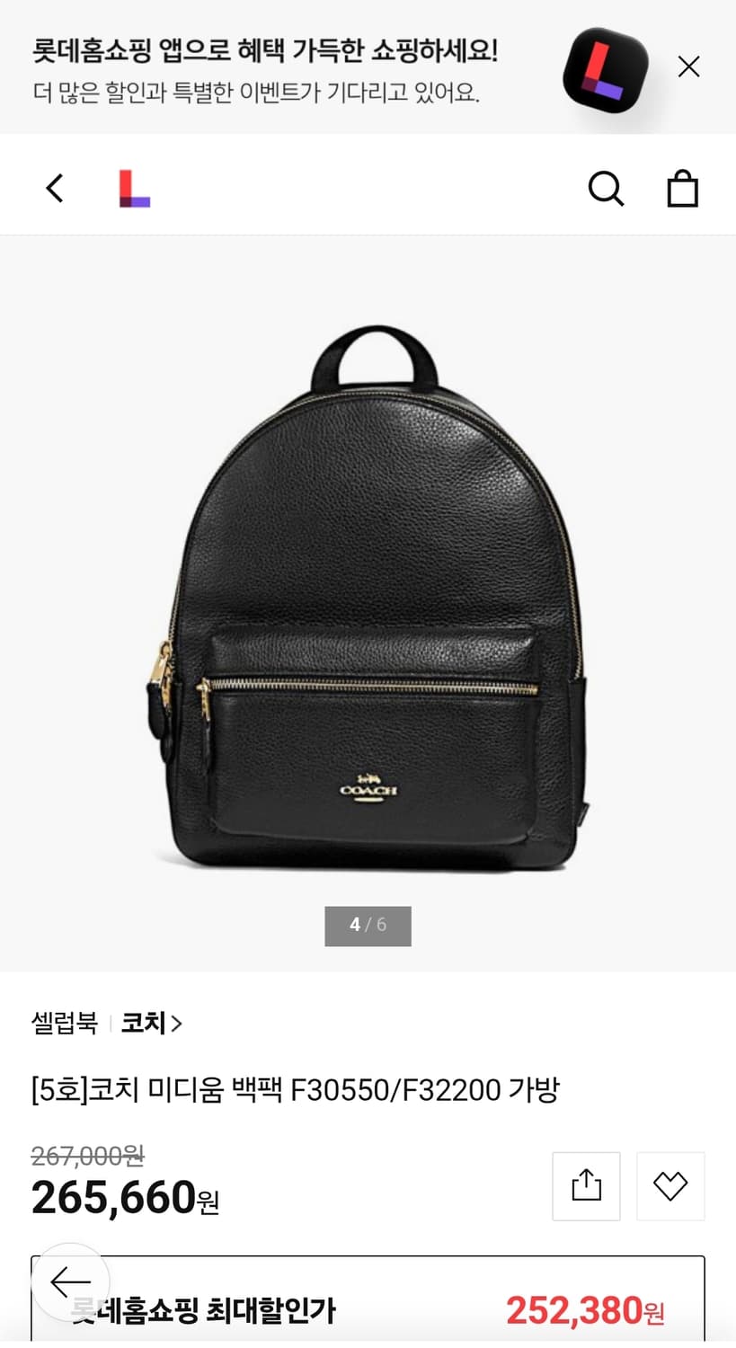 코치 백팩 (가죽+나일론) 상품이미지1