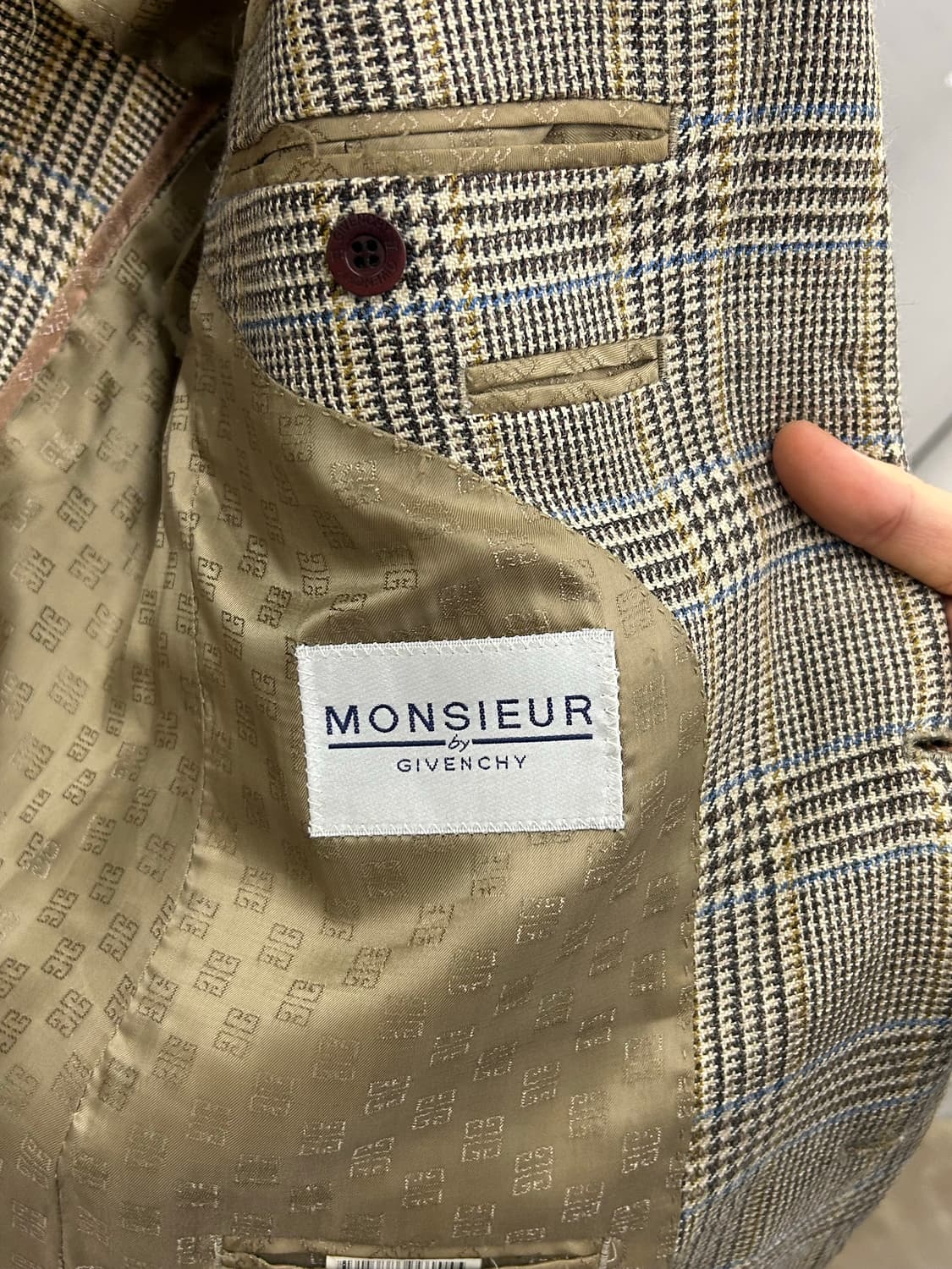 GIVENCHY MONSIEUR 지방시 체크 패턴 남성 자켓 상품이미지6