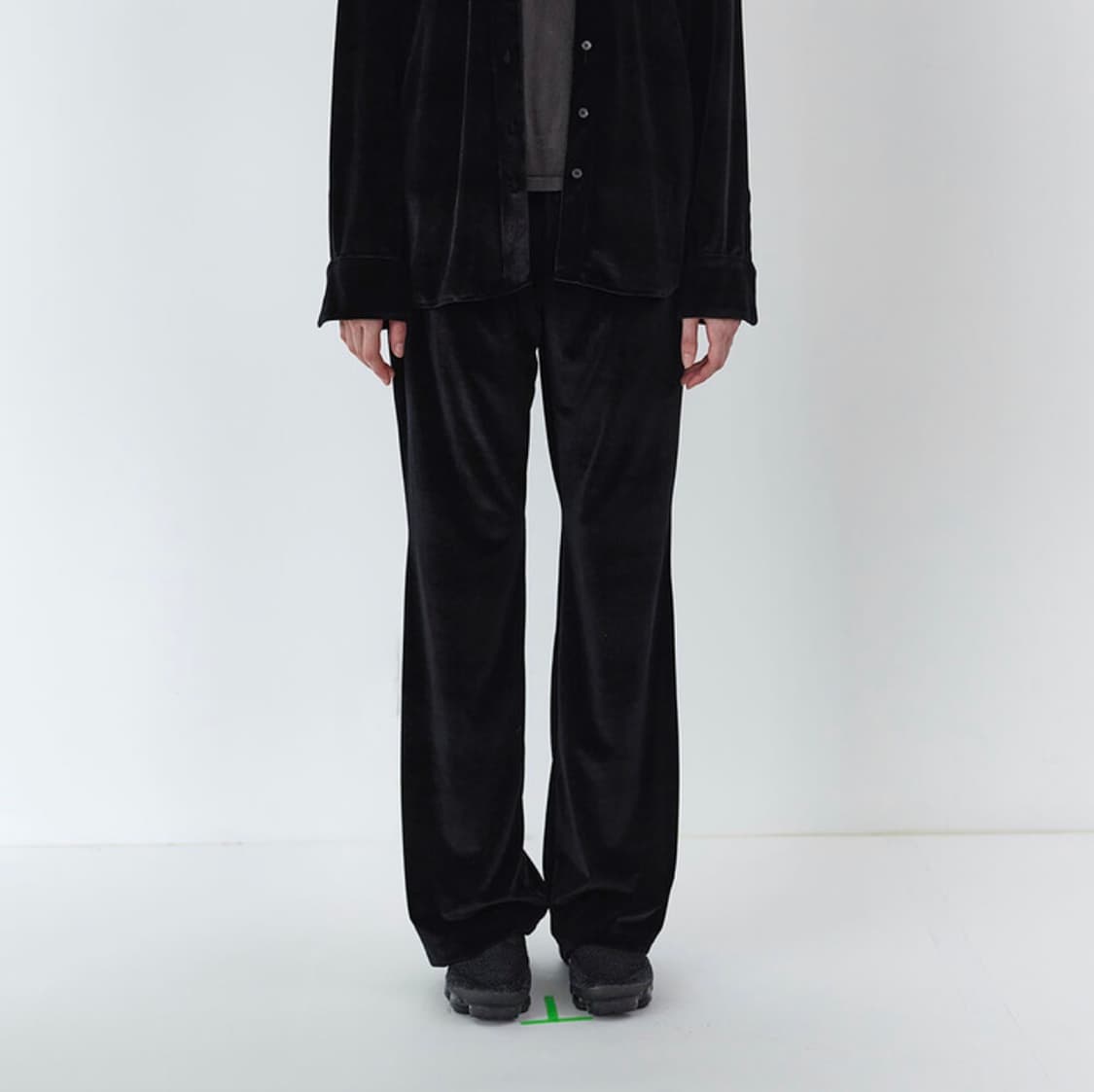 엔조블루스 벨벳 블랙 부츠컷 팬츠S 상품이미지1