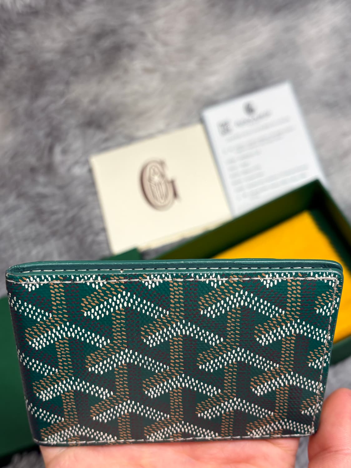 고야드 인서트 카드지갑 그린 상품이미지5