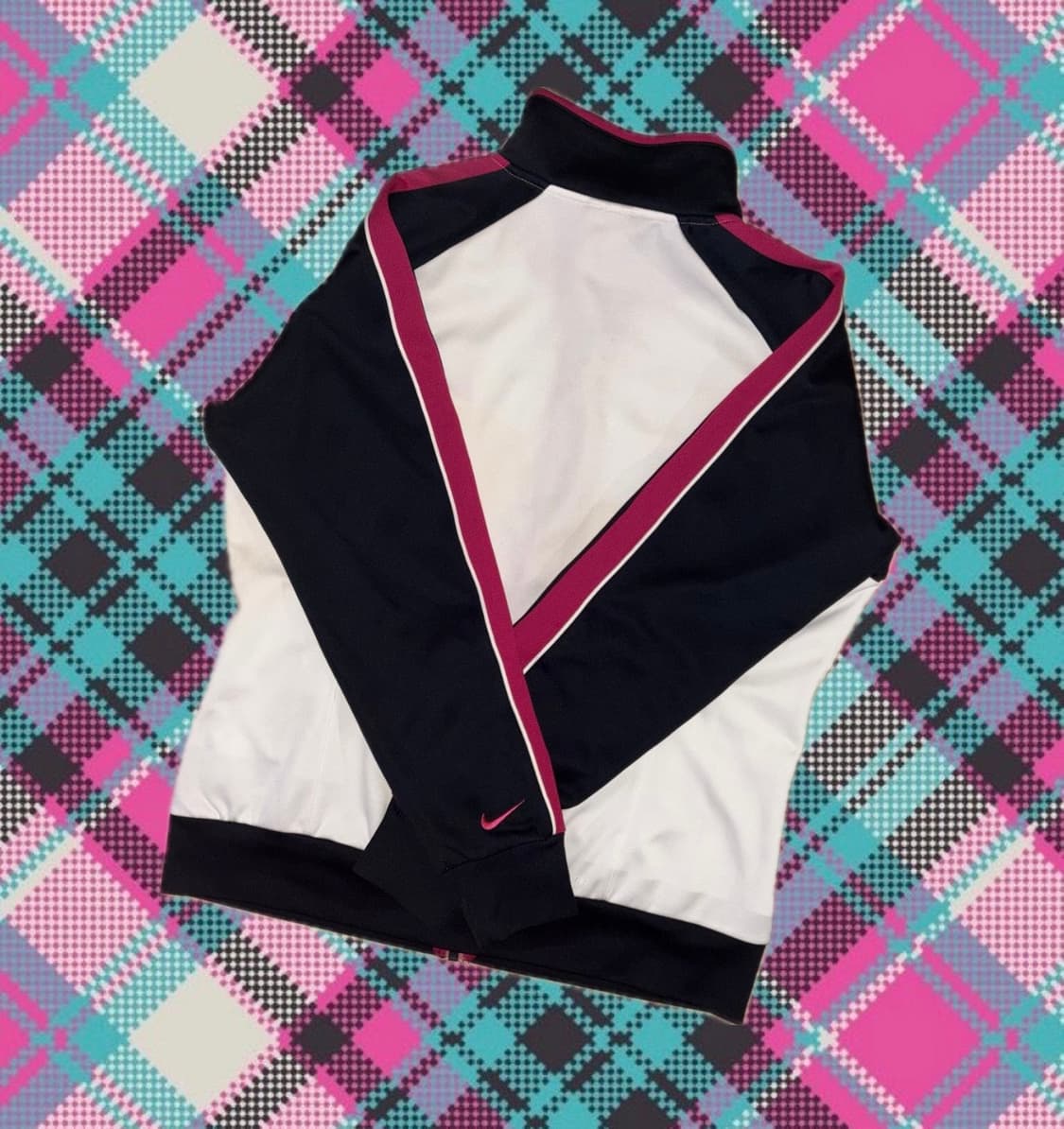 빈티지 나이키 올드스쿨 핑크 네이비 화이트 져지 핀터깔 상품이미지2