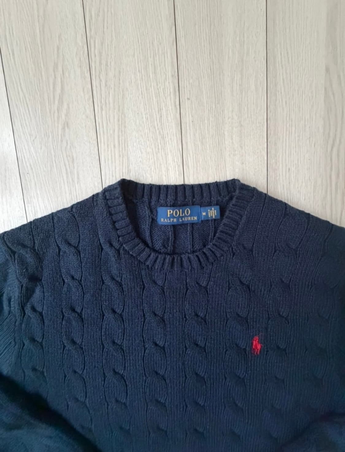 Polo 케이블(꽈배기) 니트 네이비 M 상품이미지2