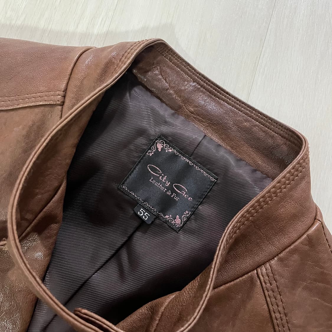 Leather . 스터드 램스킨 자켓 상품이미지3