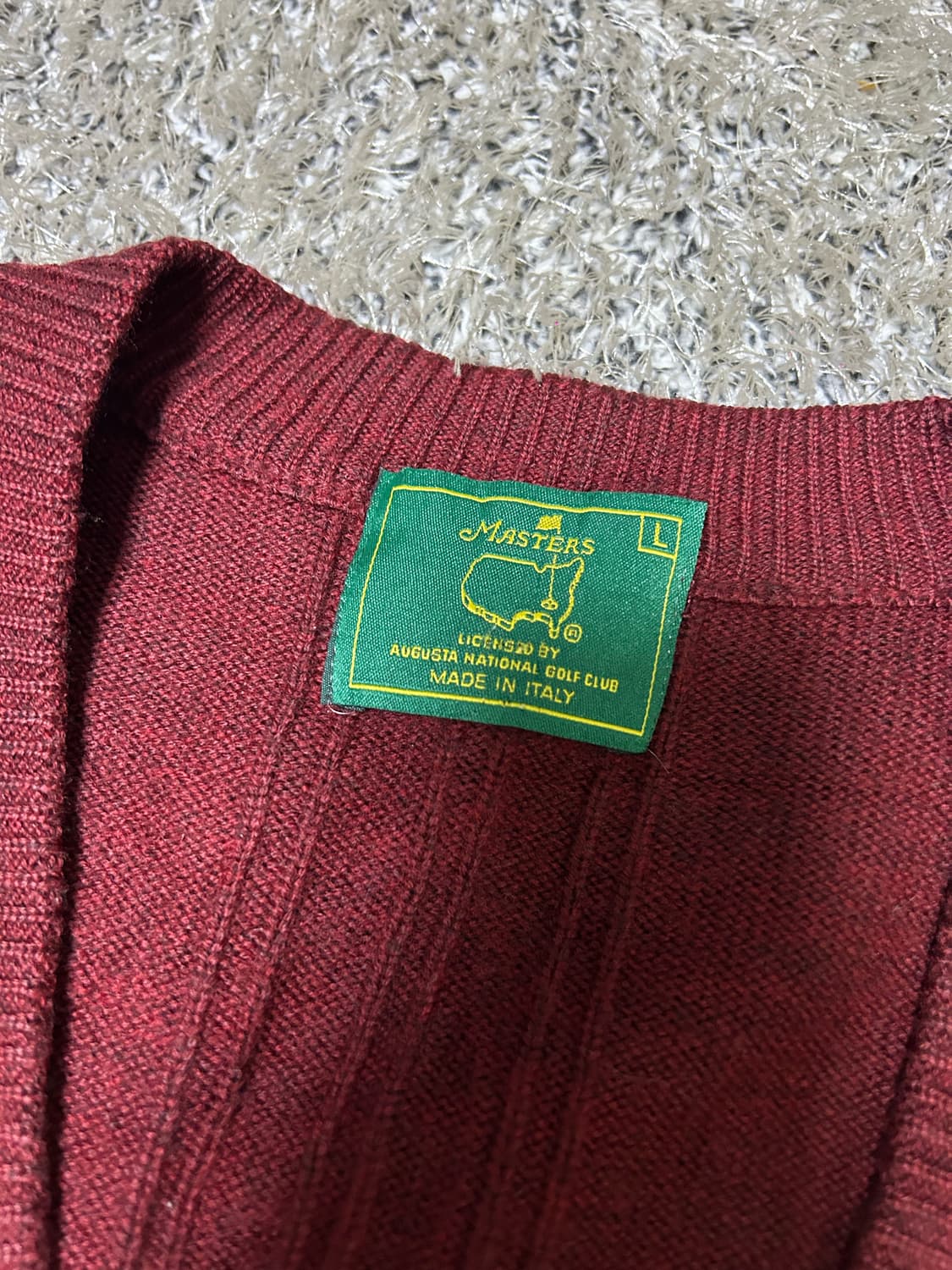 이태리제 마스터즈 울 니트베스트 사이즈 105 상품이미지2