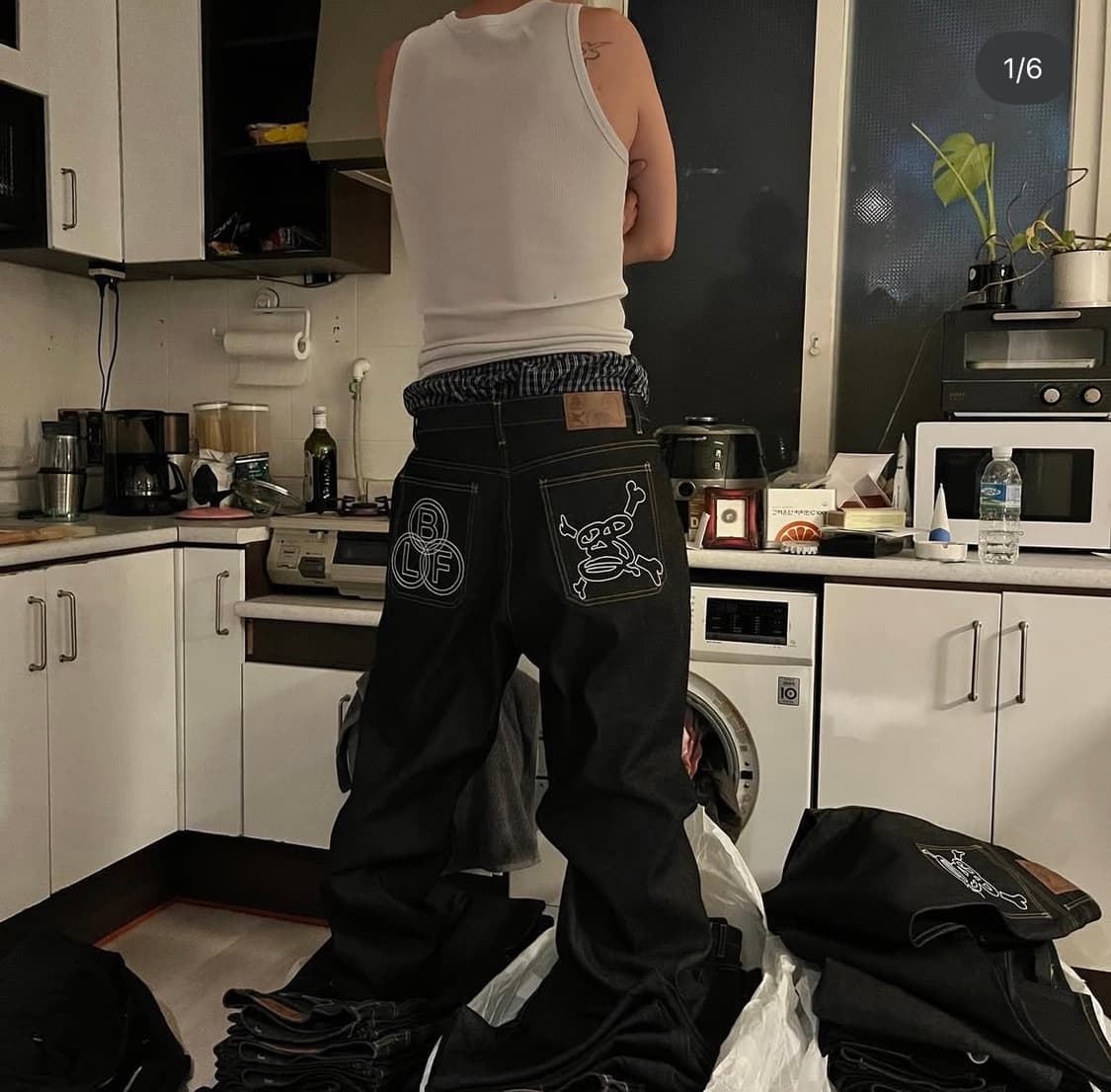 보이롱페이스 데님팬츠 상품이미지3