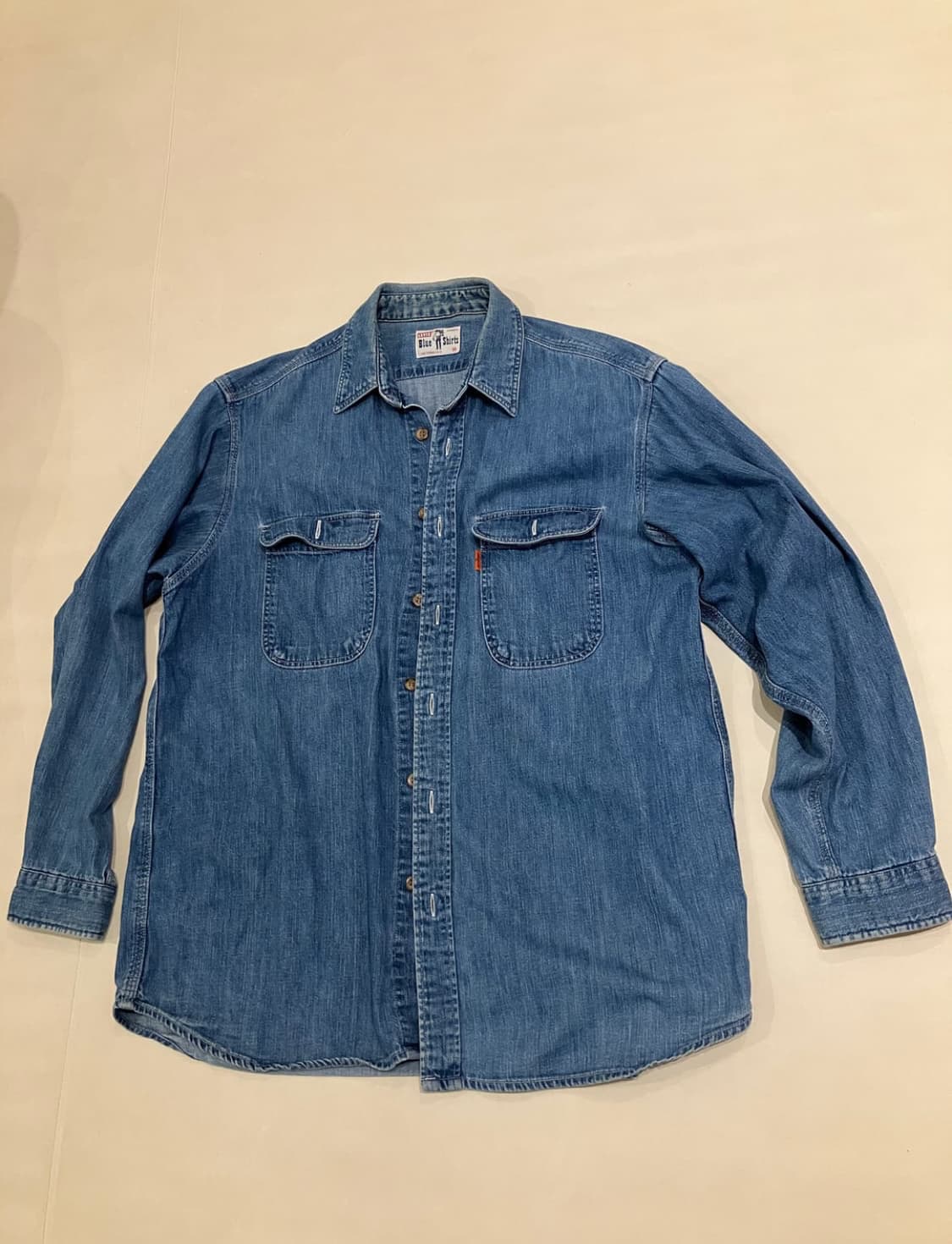 리바이스 오렌지탭 데님 셔츠 usa made 상품이미지1