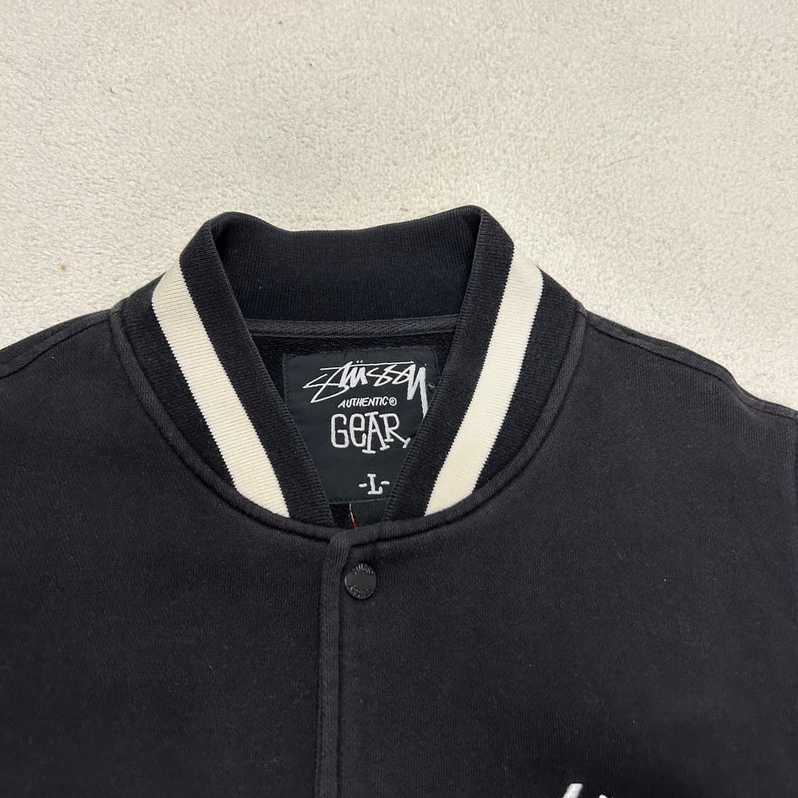 Stussy Skull Embroidery Varsity Jacket   상품이미지7