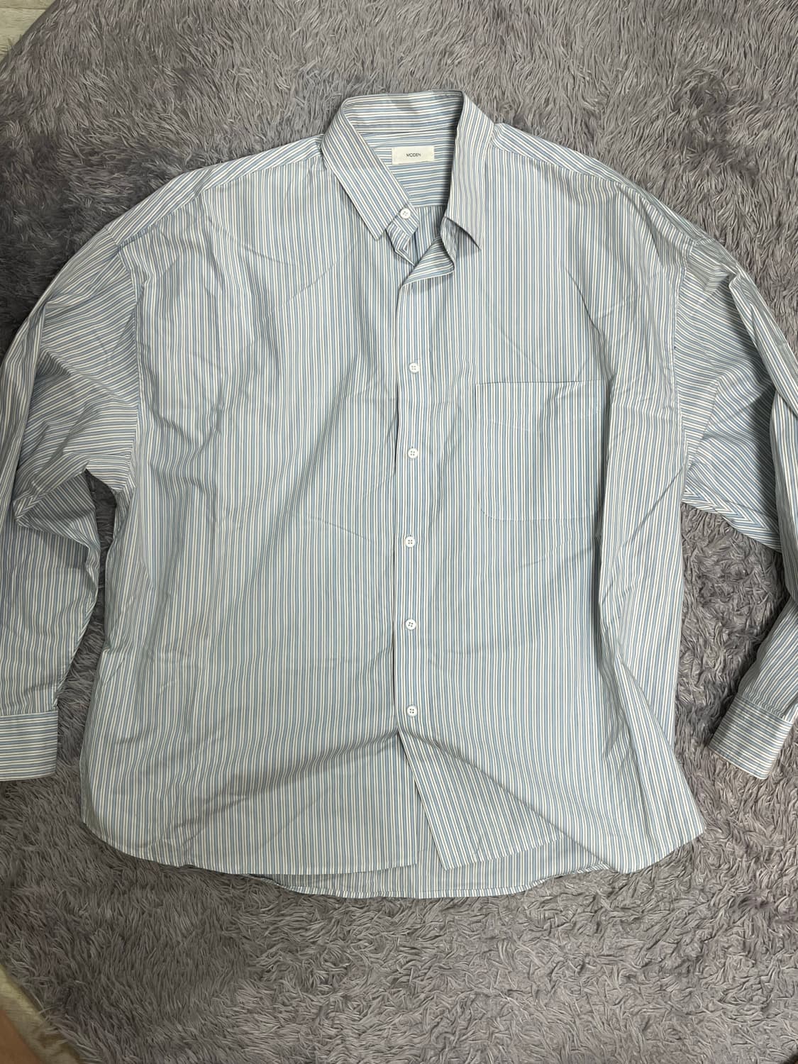 오버 스트라이프 셔츠 상품이미지5