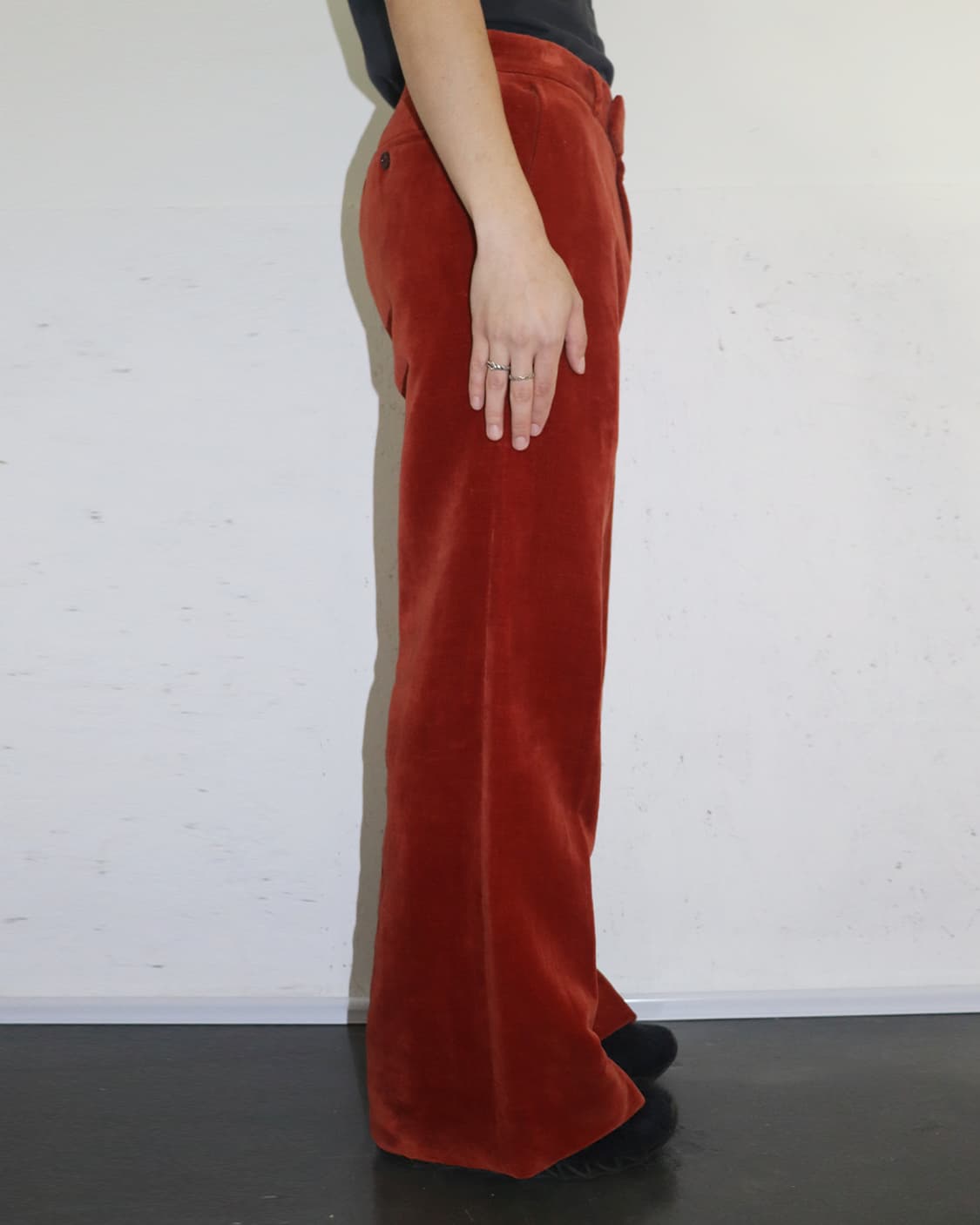 구찌 플레어 벨벳 트라우저 상품이미지3