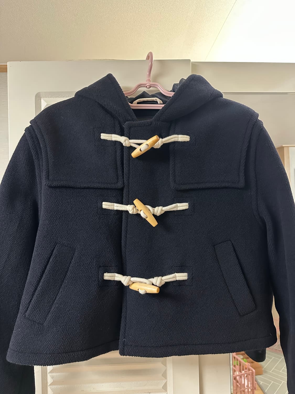 커버낫 크롭 떡볶이 코트 S 드라이클리닝 완료 상품이미지1