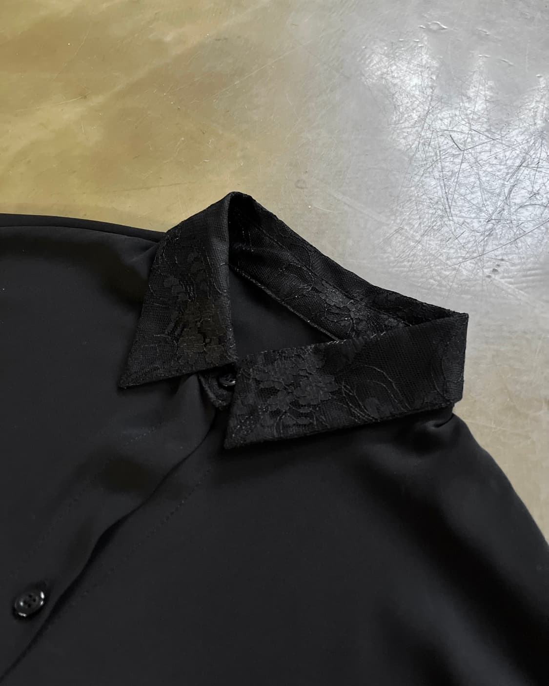 Jpn Vintage Mixed Texture Black Shirt 상품이미지4