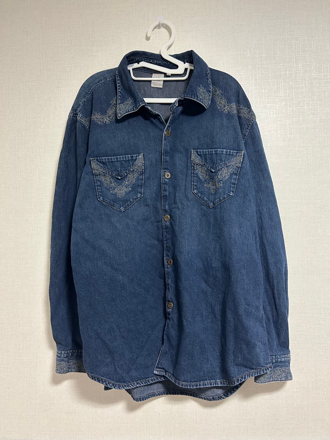 아르마니 익스체인지 오버핏 웨스턴 데님 셔츠 XL 상품이미지5