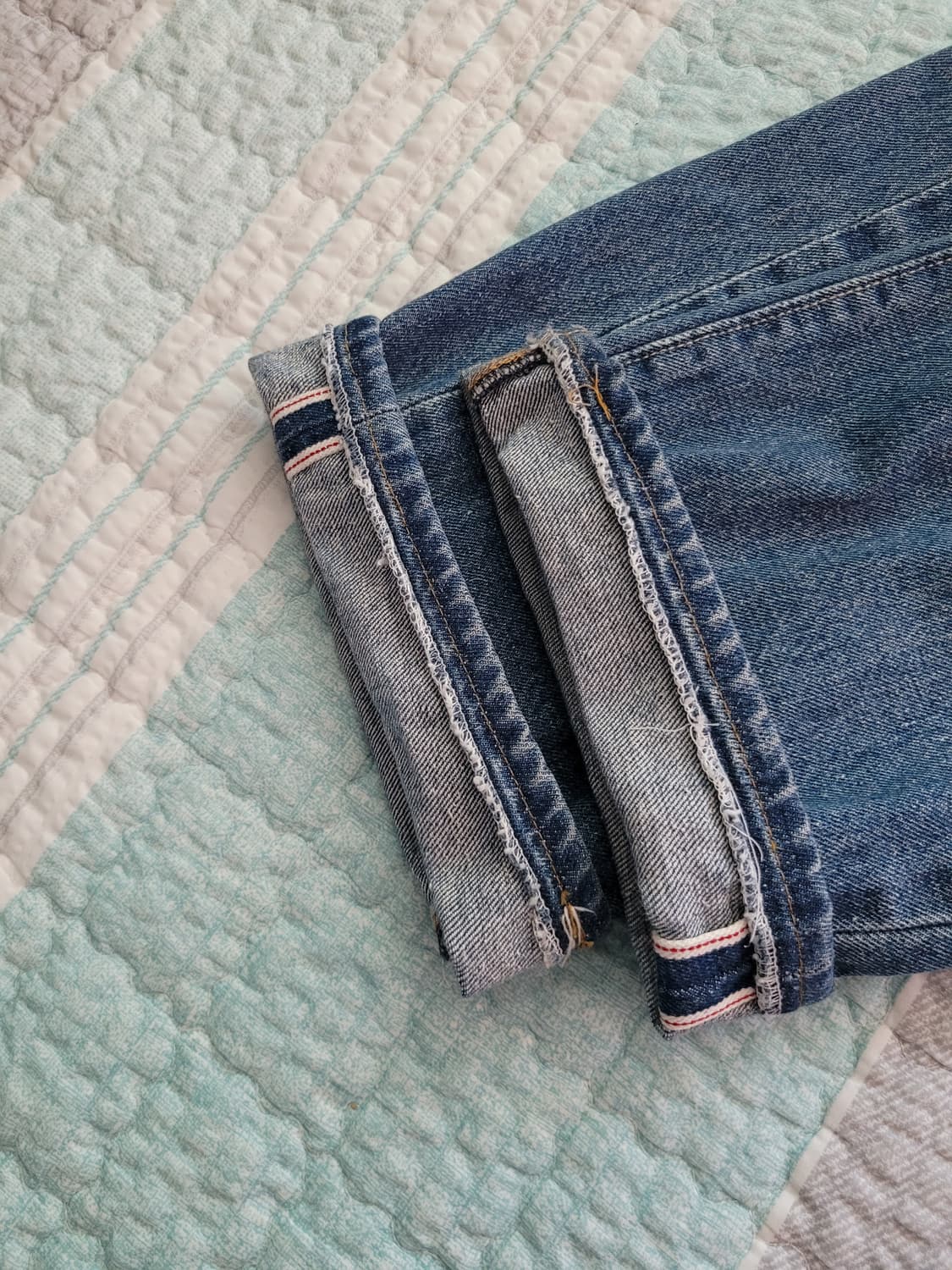 리바이스 501 마혼방 중청워싱 셀비지데님 32사이즈 상품이미지10