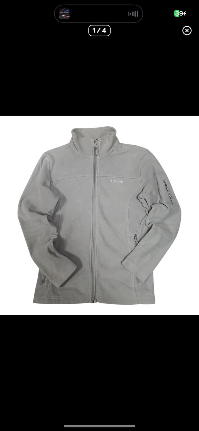  (바배) 컬럼비아 그레이 플리스 집업 상품이미지1