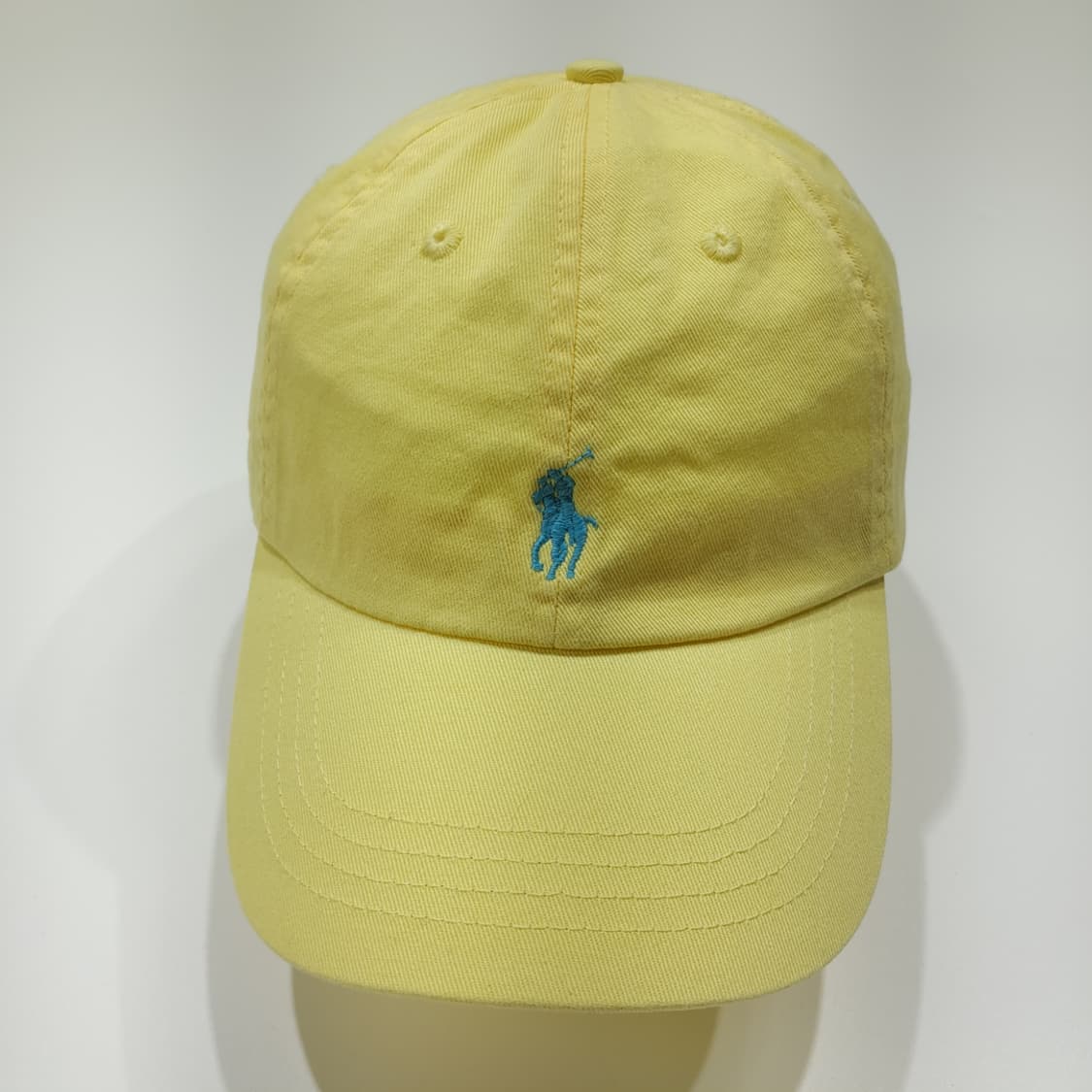 CL246 폴로 코튼 포니자수 옐로우 볼캡 모자 상품이미지3