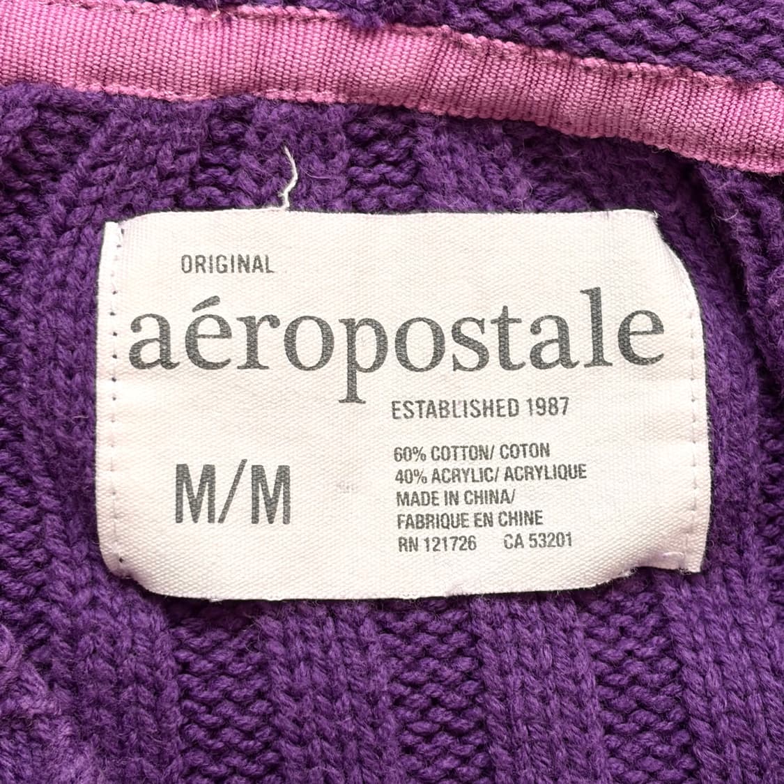 에어로포스테일 코튼 니트 후드 딱붙핏 상품이미지2