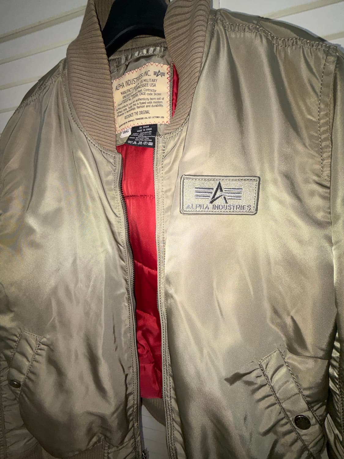 알파인더스트리 빈티지 ma-1 라이트 카키 상품이미지2