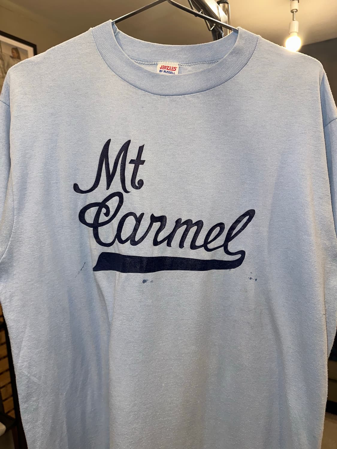 90’s Jerzees Mt Carmel logo print T 상품이미지4