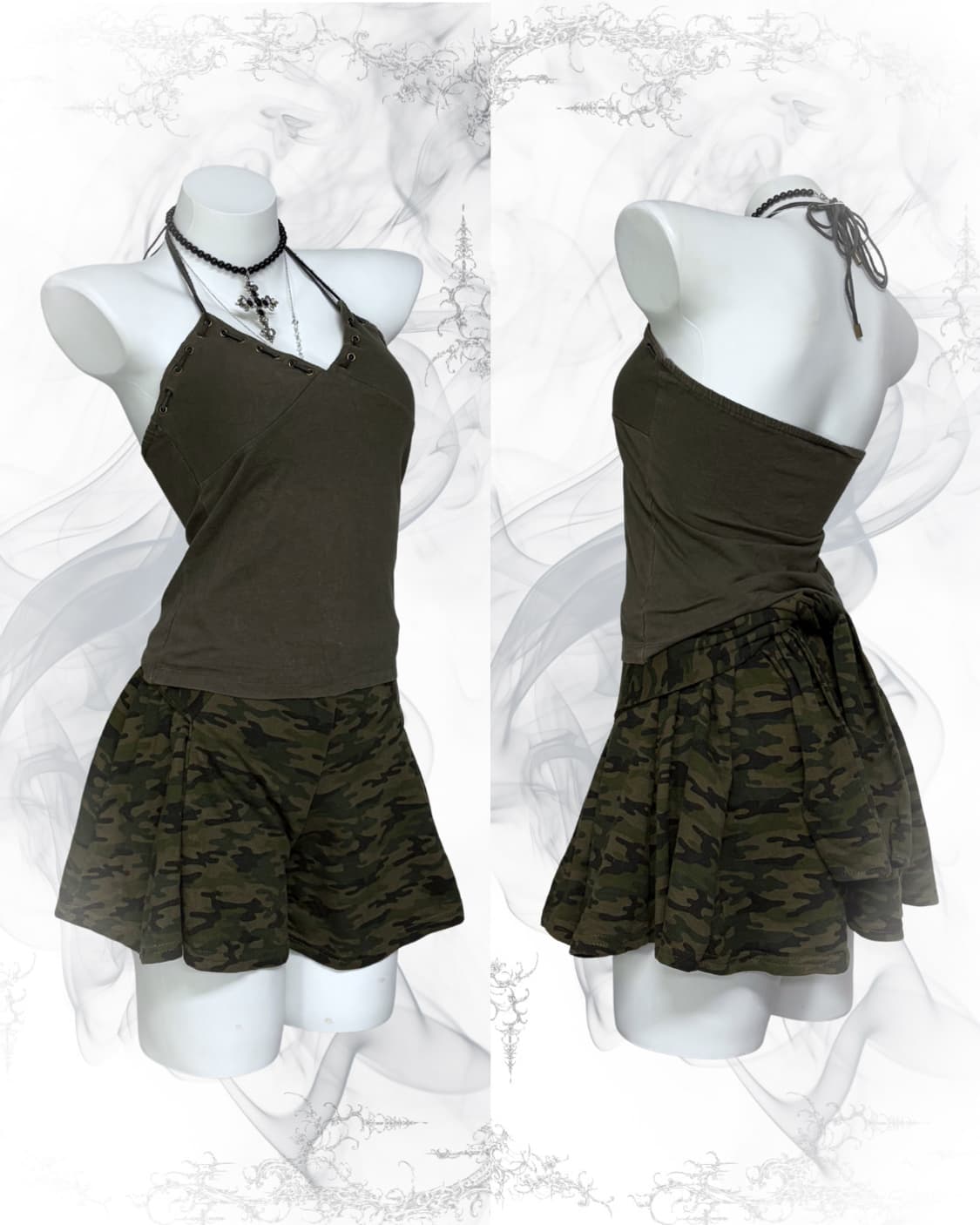 홀터 나시 & 밀리터리 와투케 3pcs 미니 세트 상품이미지4