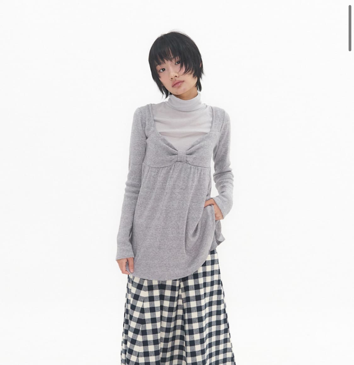 익스파이얼드걸 Bambi Soft Top Light Grey 상품이미지1