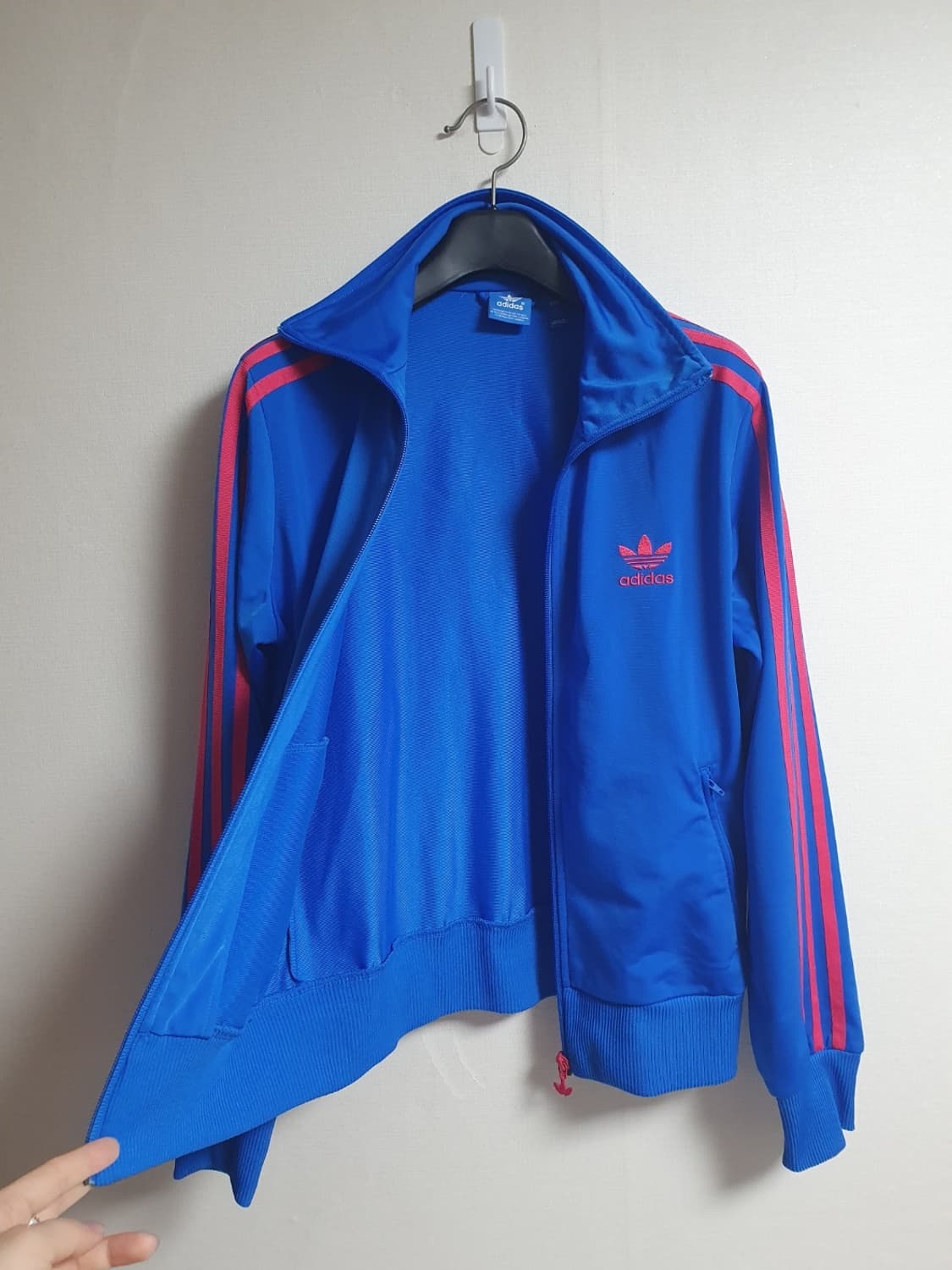 아디다스 져지 블루 핑크 삼선 트랙탑 파이어버드 95 상품이미지7