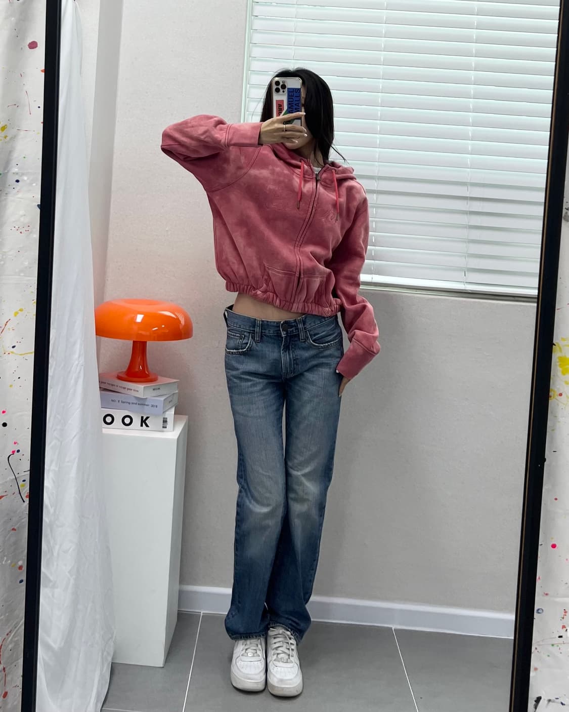 (WOMEN)칼하트 크롭 후드-M1388 상품이미지1