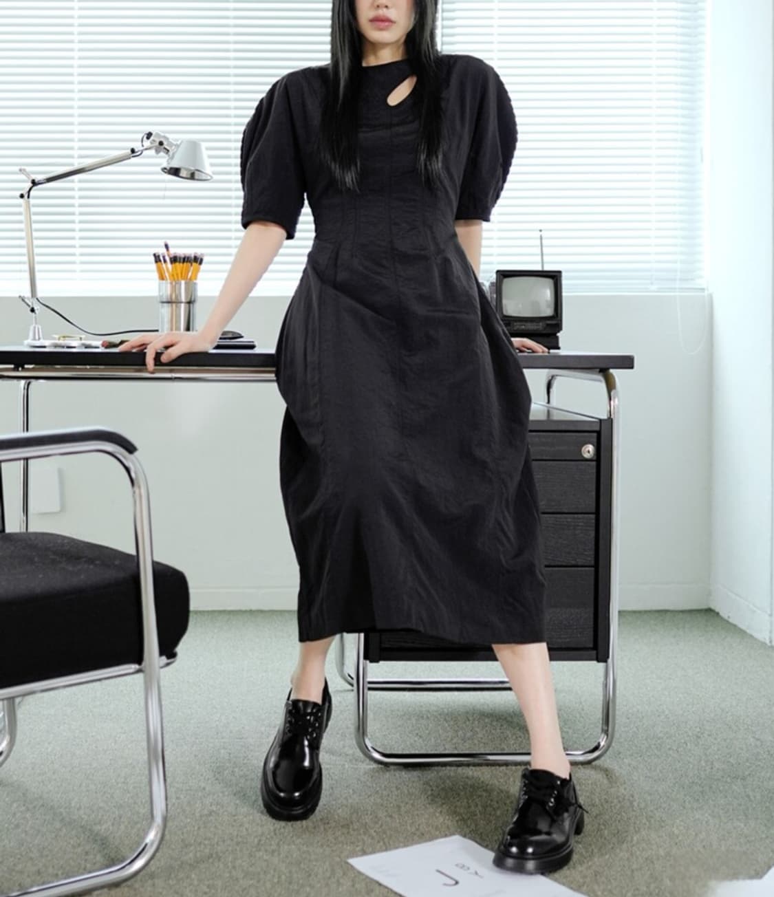 해바이해킴 나일론 벌룬 원피스 상품이미지2