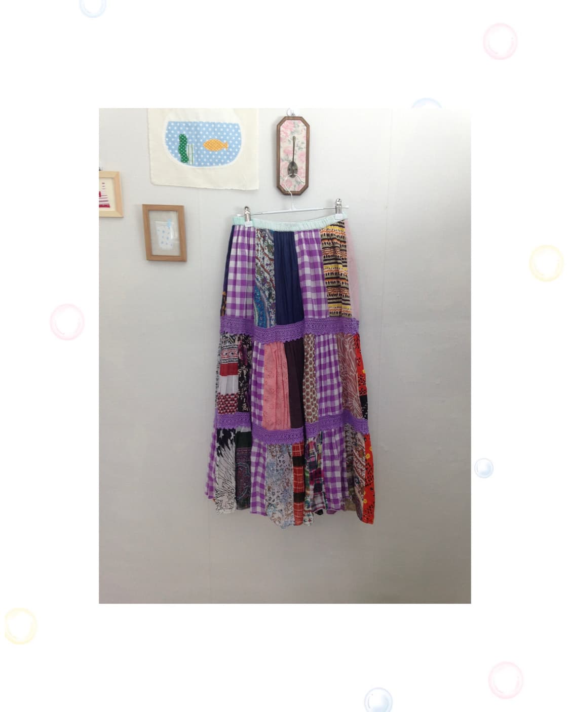 패치 크로셰 롱 스커트 상품이미지1