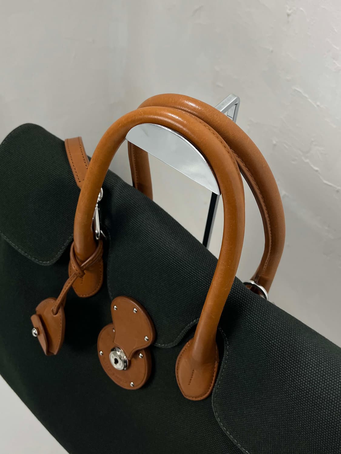 폴로 랄프로렌 컬렉션 카프스킨 소프트리키 33 캔버스 쿠퍼백 숄더 토트백 상품이미지5