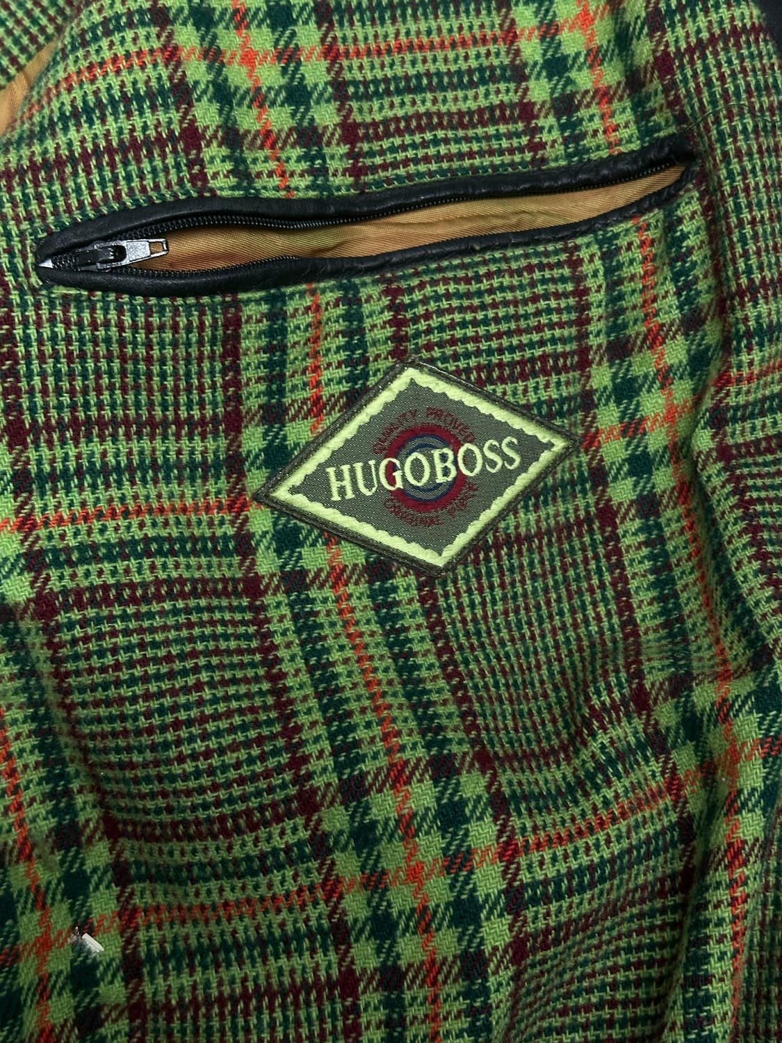 80s HUGO BOSS 레더 봄버 자켓 L 상품이미지9