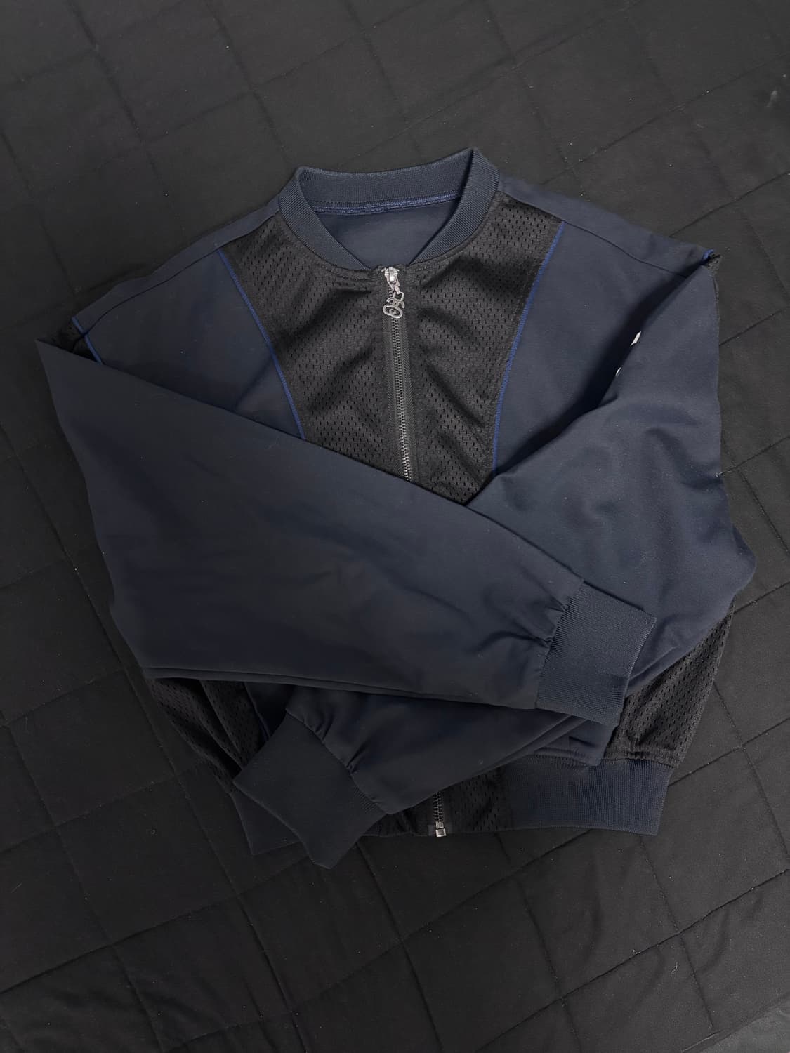 스투시 인터네셔널 크롭 집업 네이비 자켓 M 상품이미지3