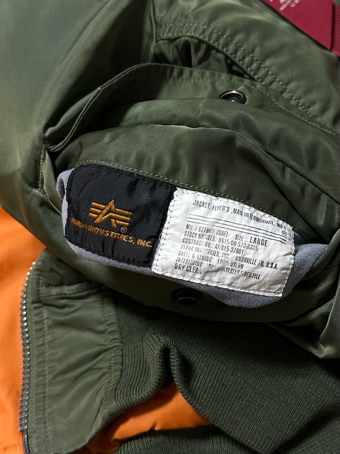 알파인더스트리 MA-1 리버시블 항공점퍼 상품이미지8