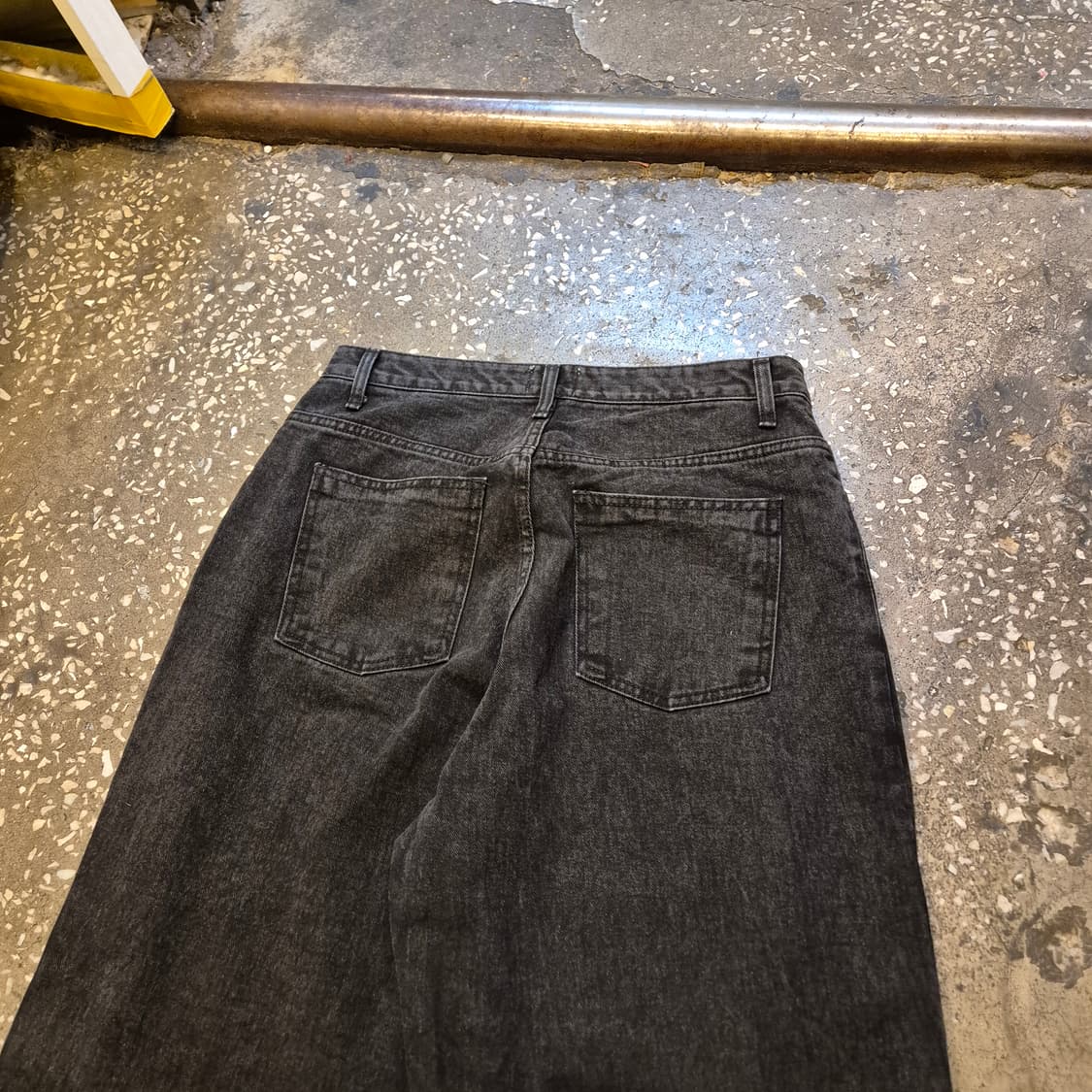 32인치 흑청 와이드데님팬츠  상품이미지4