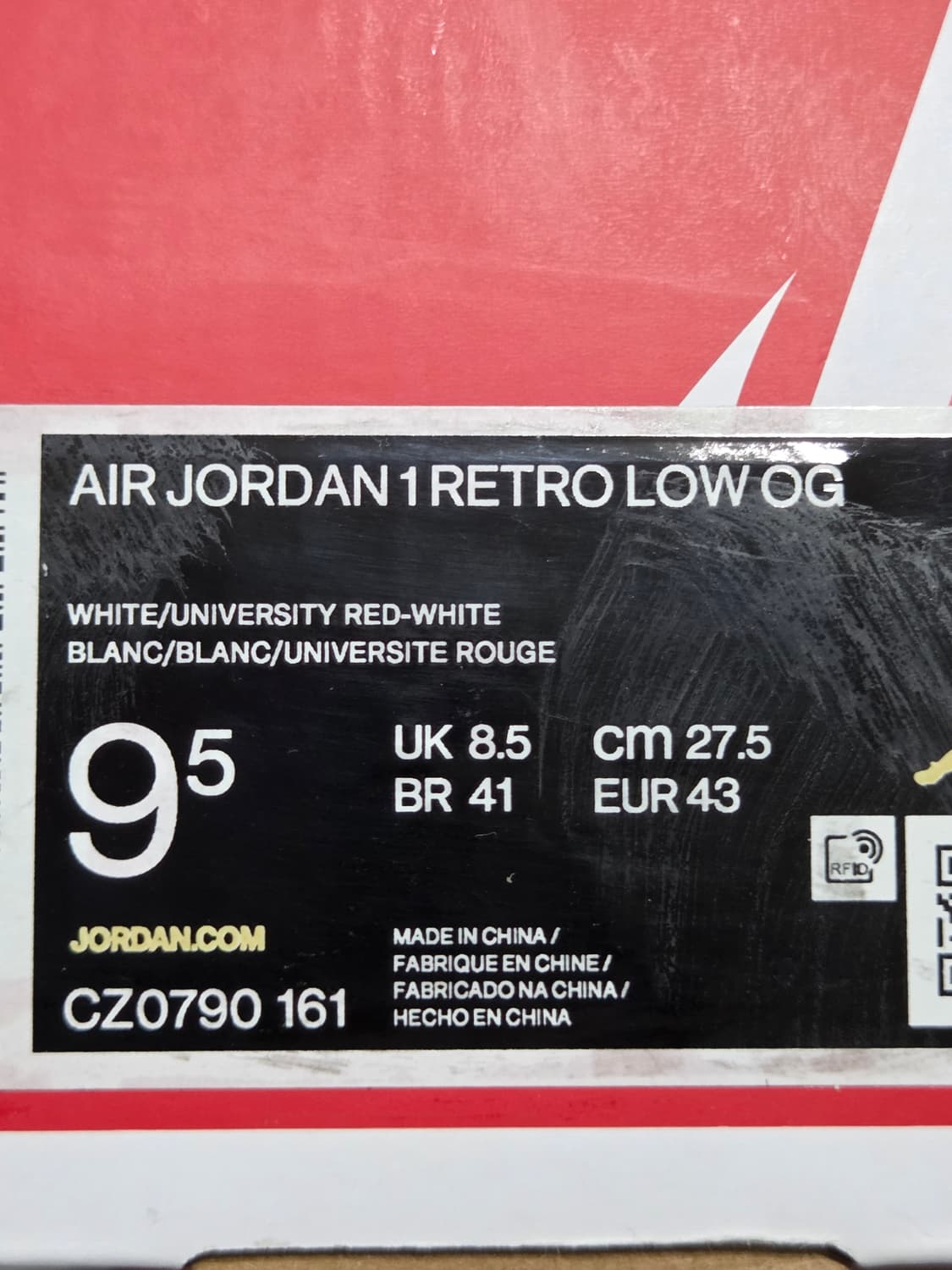 조던 1 레트로 로우 OG 유니버시티 레드 275 상품이미지10