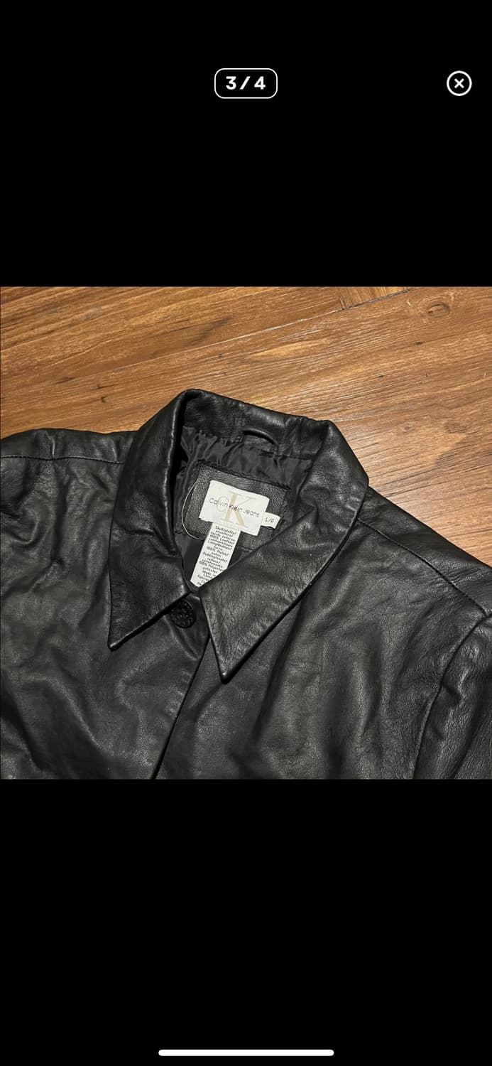 캘빈클라인 레더 블랙 가죽 카코트(머듈,꼼데가르송 옴므) 상품이미지7